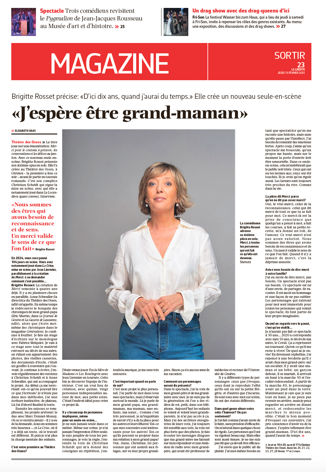 LA LIBERTE BRIGITTE ROSSET FEVRIER 2025